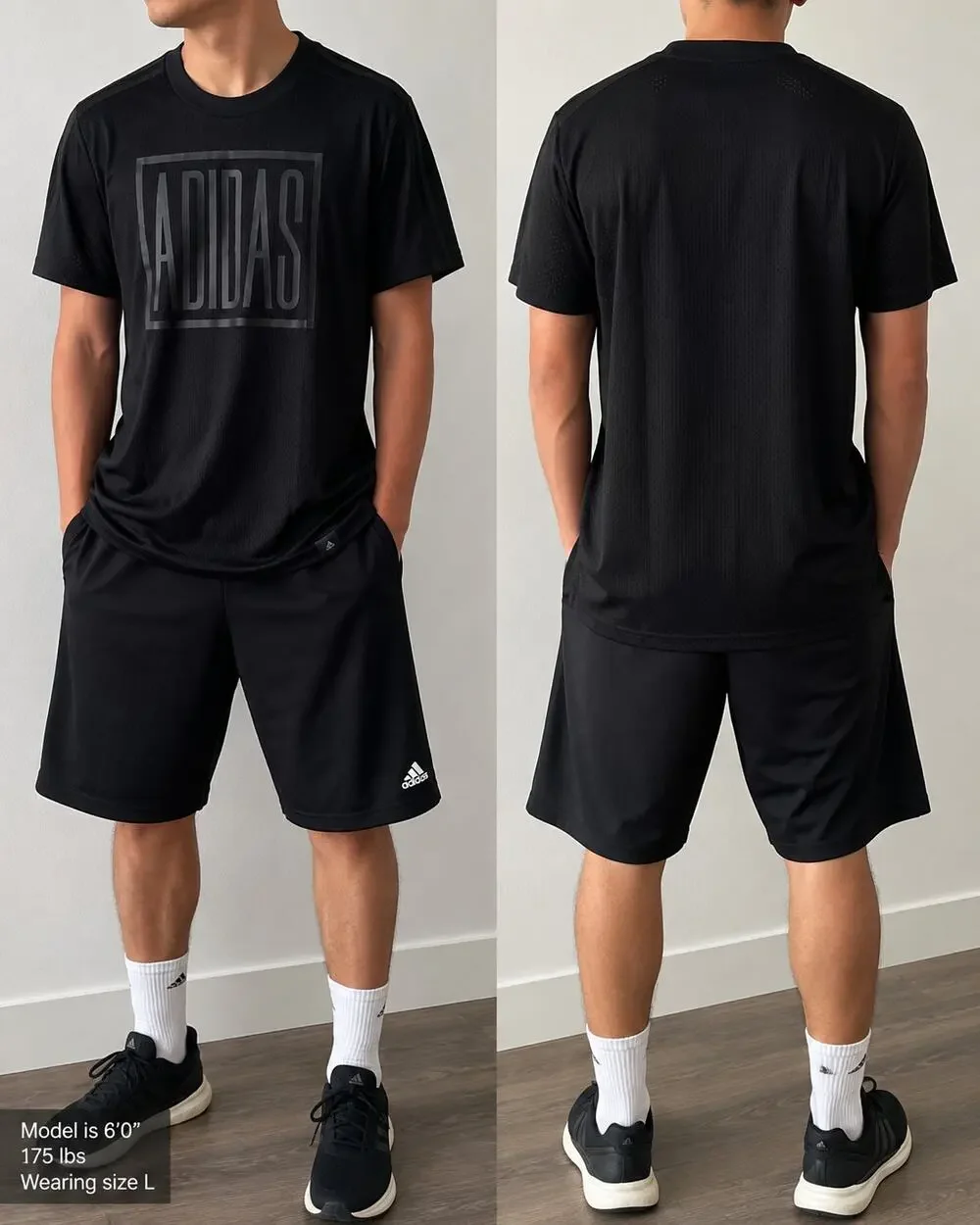 idas Men’s Black Mesh Graphic T-Shirt Size L Athletic Performance Tee